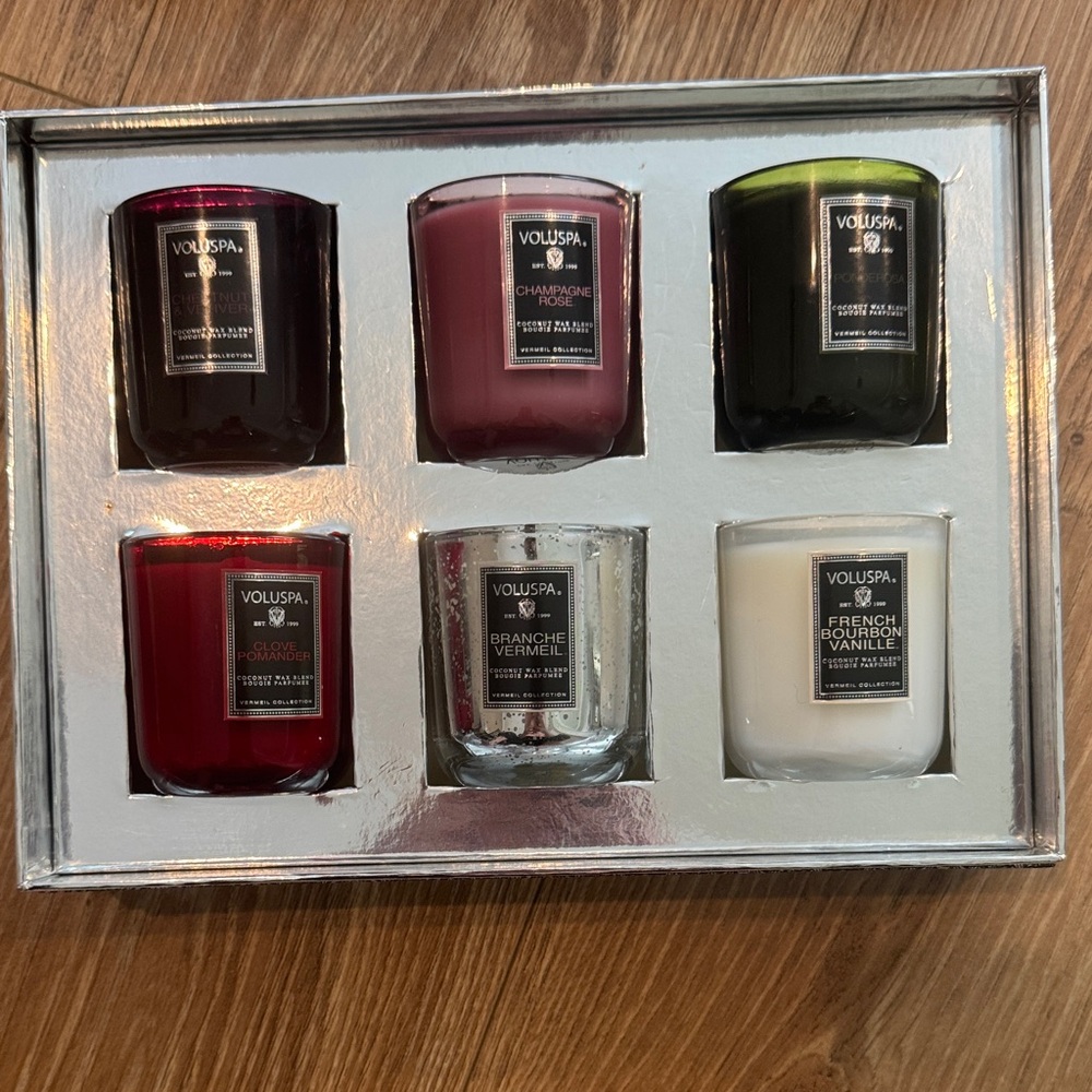 Voluspa Vermeil Candle Set in Black and Silver
